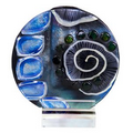 Black Pearl Art Glass Vase 8"L x 8.5"H